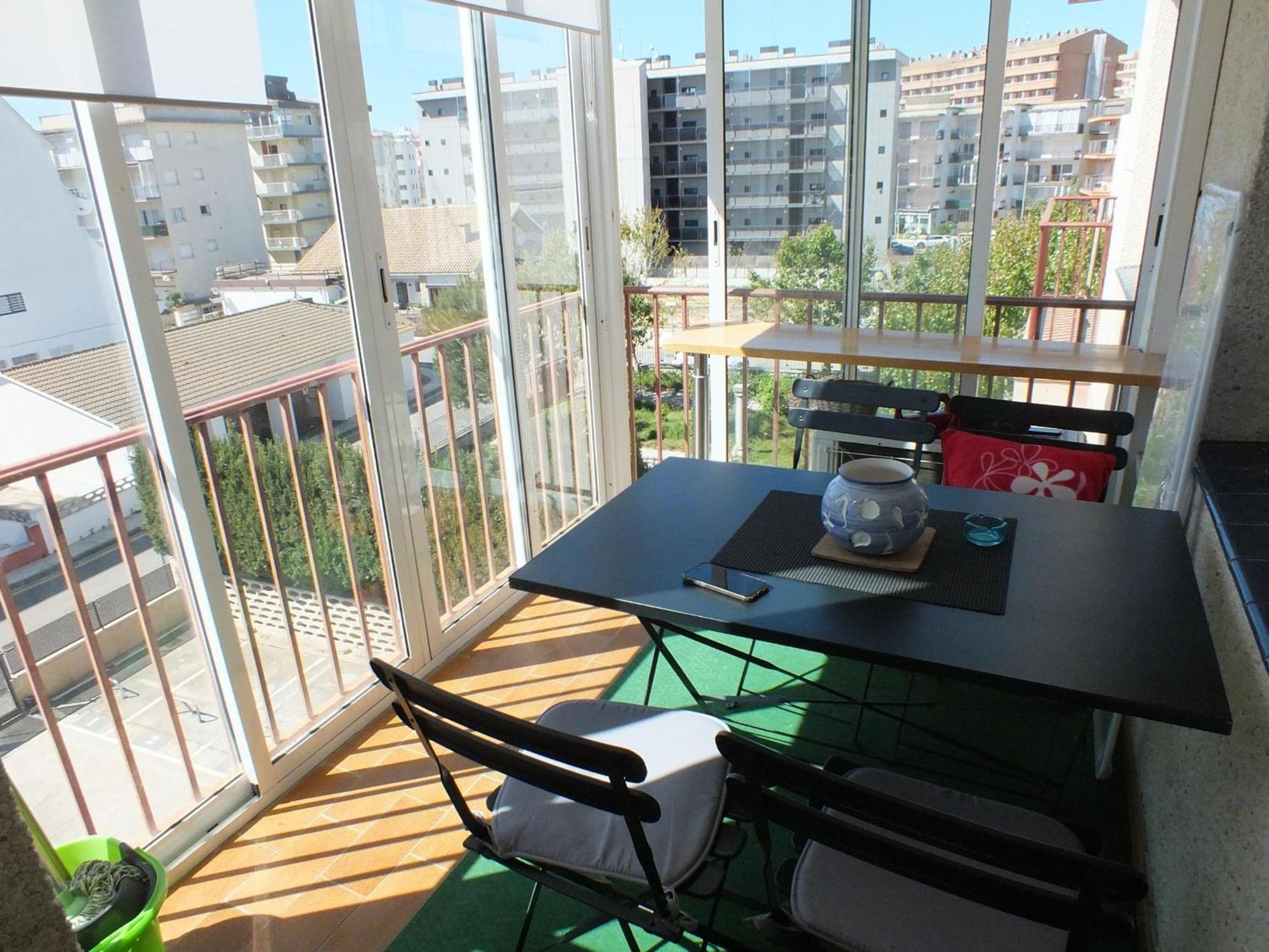 Renovado Cerca De La Playa Con Terraza 4 Personas En - Es-204-73 Appartement Roses